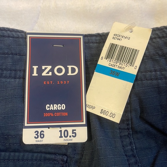 Izod blue men’s cargo shorts NWT - Picture 7 of 7